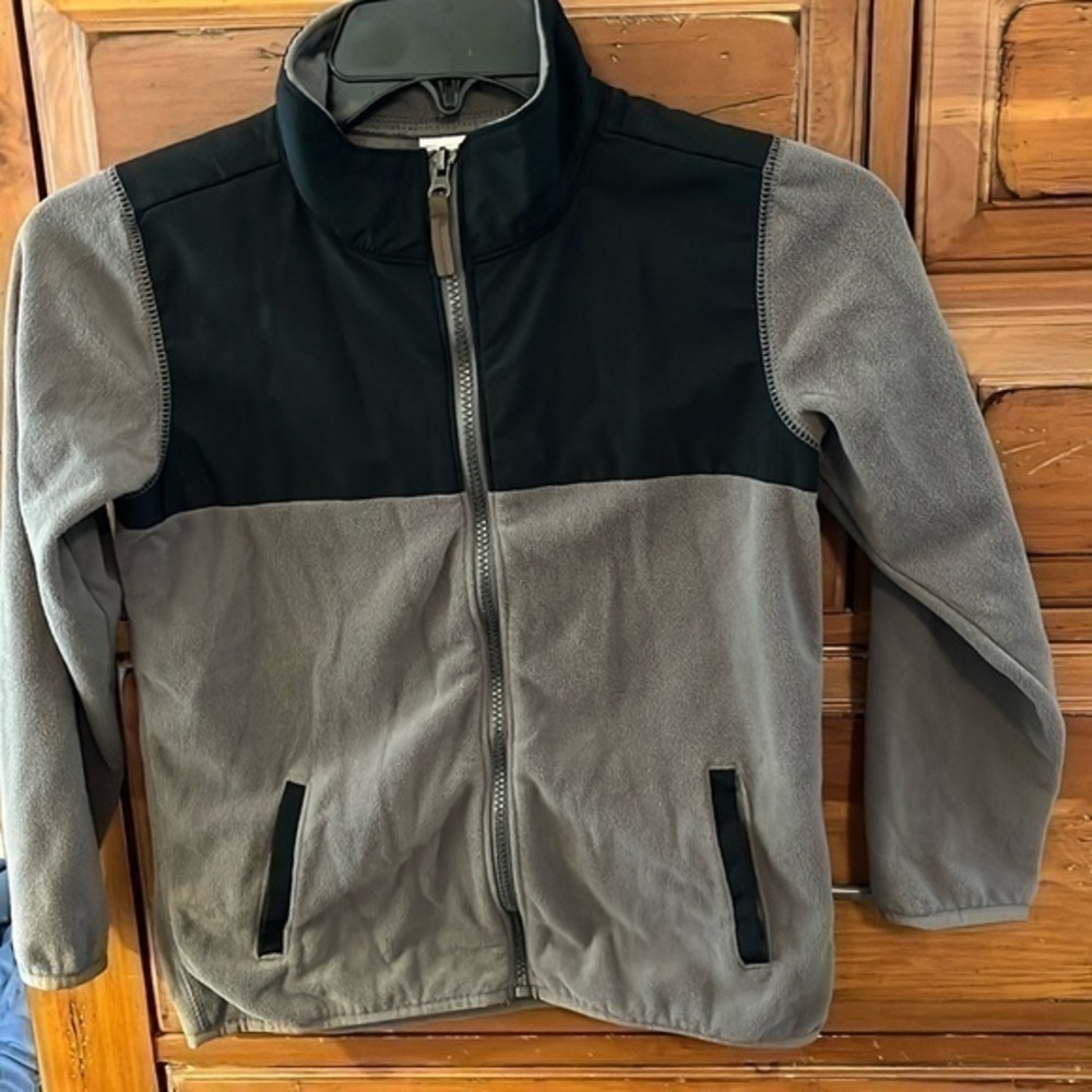 Carter's Grey and Black Fleece Zip Jacket